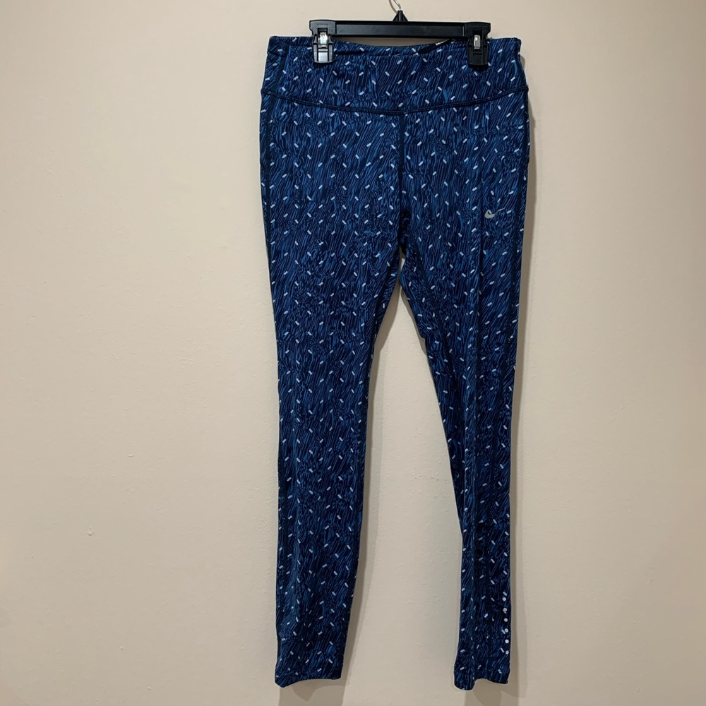 Nike Blue Dri Fit Crop Leggings Size M